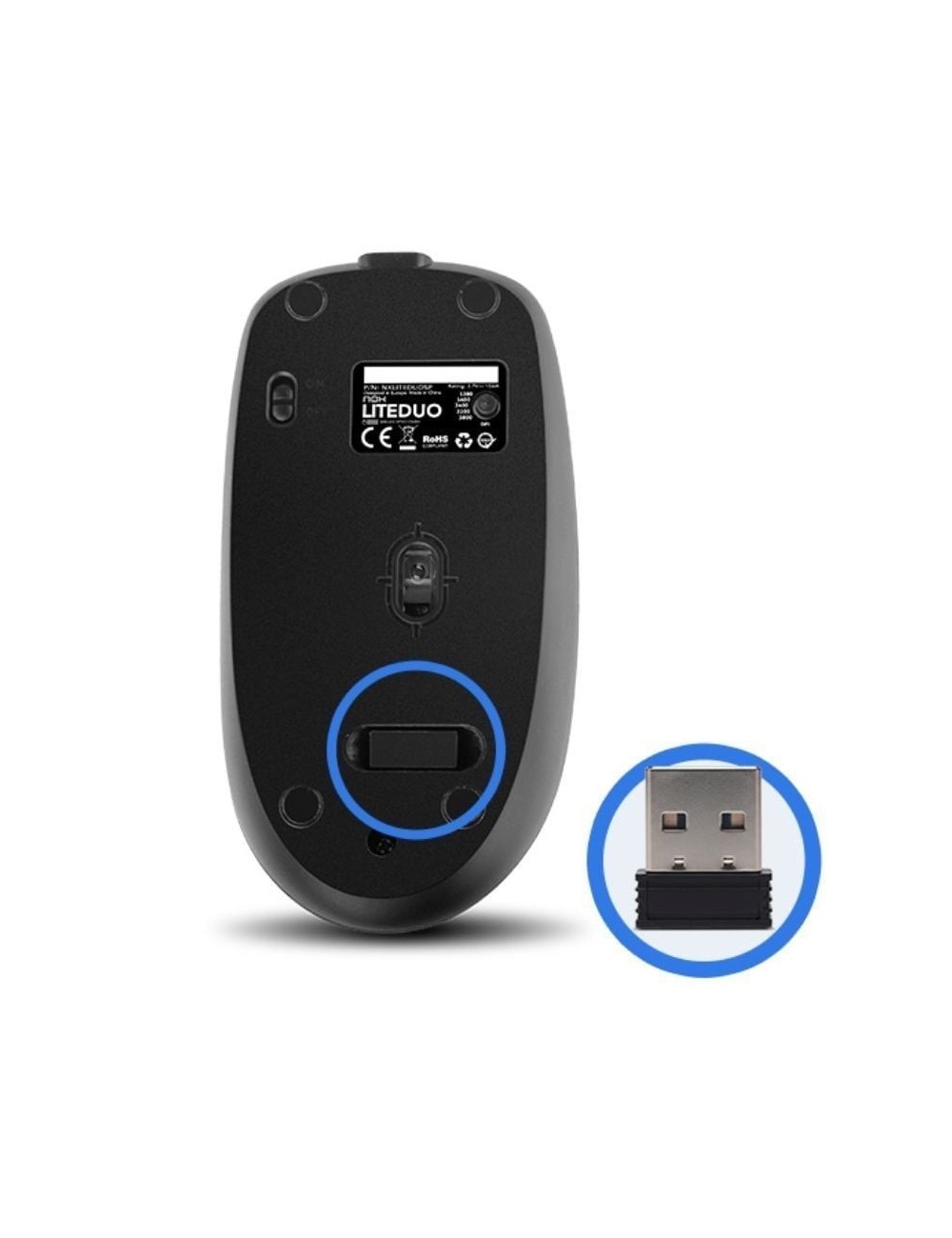 Teclado y Ratón Inalámbricos Nox Lite Duo