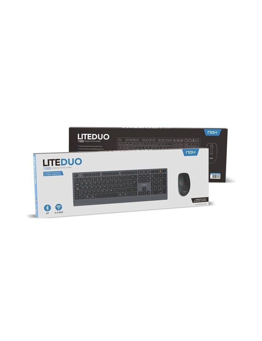 Teclado y Ratón Inalámbricos Nox Lite Duo