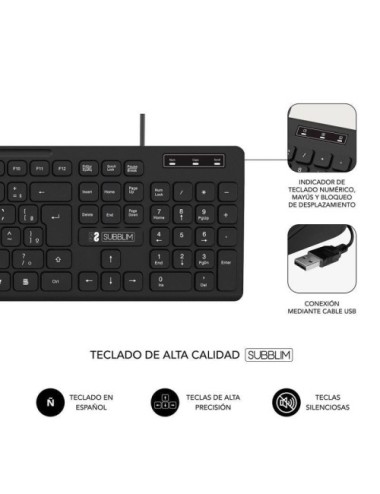 Teclado Subblim Business Slim Silencioso