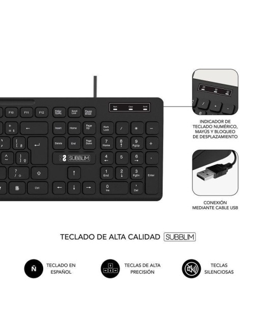 Teclado y Ratón Subblim Combo Business Slim CSSK01
