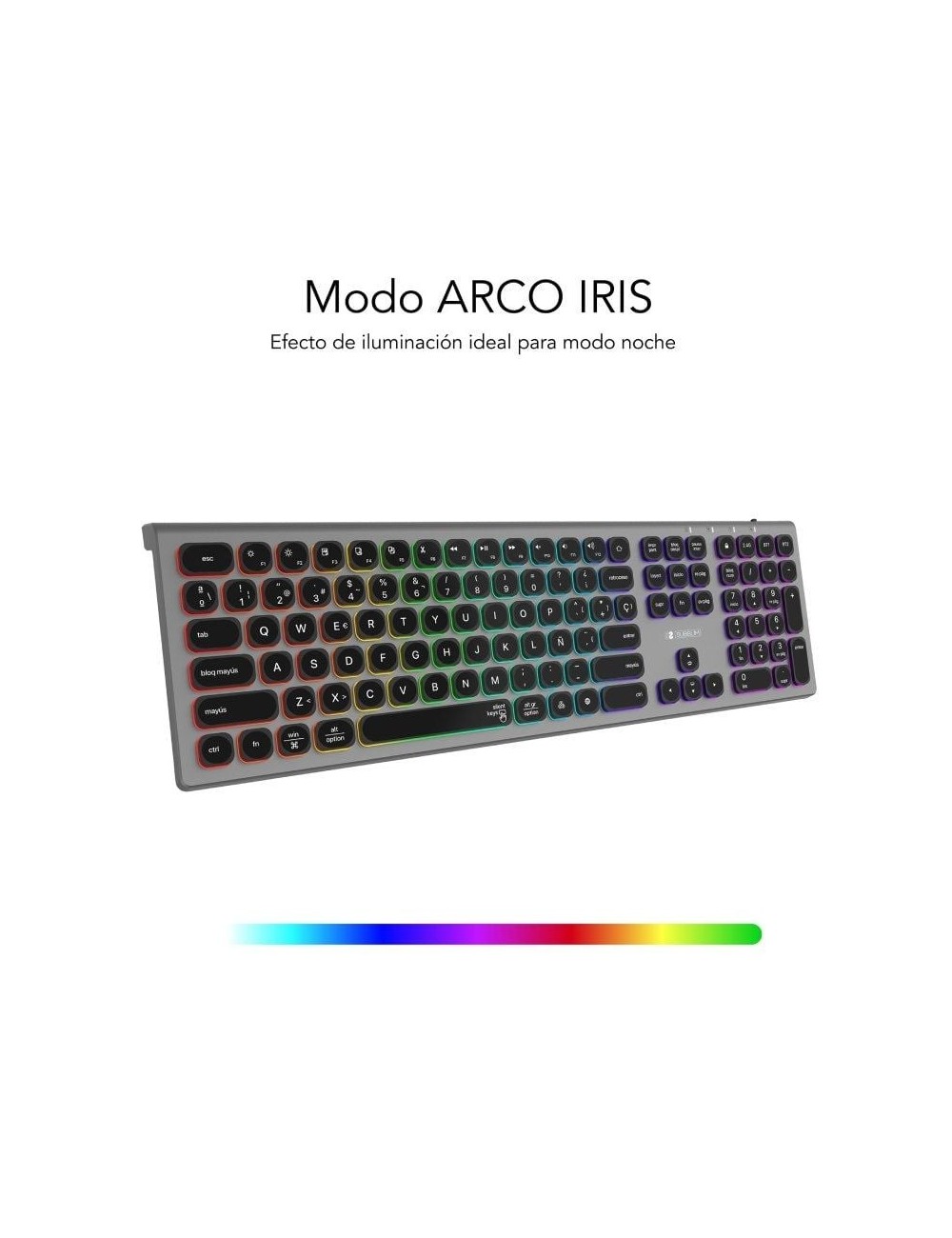 Teclado Inalámbrico Subblim Master/ Gris y Negro