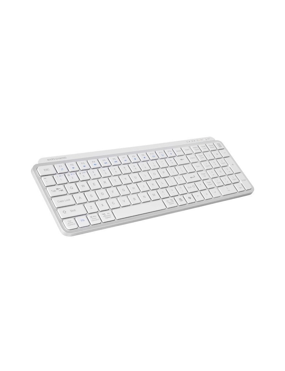 Teclado Compacto Inalámbrico Mars Gaming MK-SILENKEYS/ Blanco