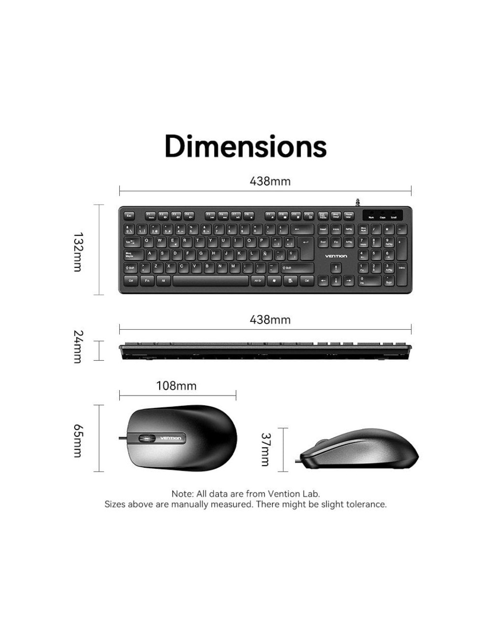 Teclado y Ratón Vention Combo KTCB0-ES