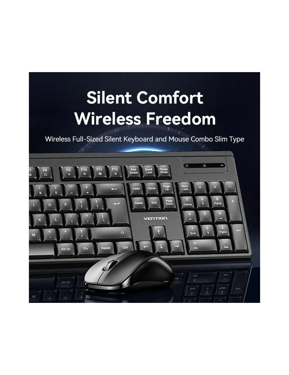 Teclado y Ratón Inalámbricos Vention Combo KTZB0-ES