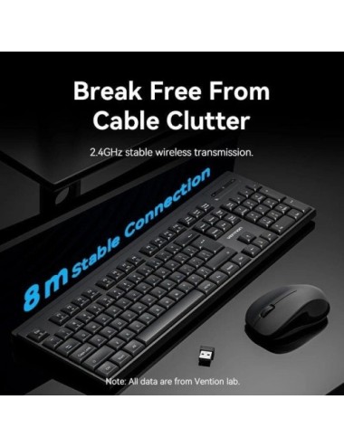Teclado y Ratón Inalámbricos Vention Combo KTZB0-ES