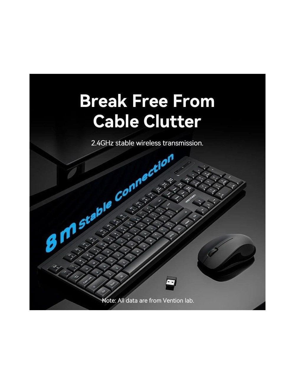 Teclado y Ratón Inalámbricos Vention Combo KTZB0-ES