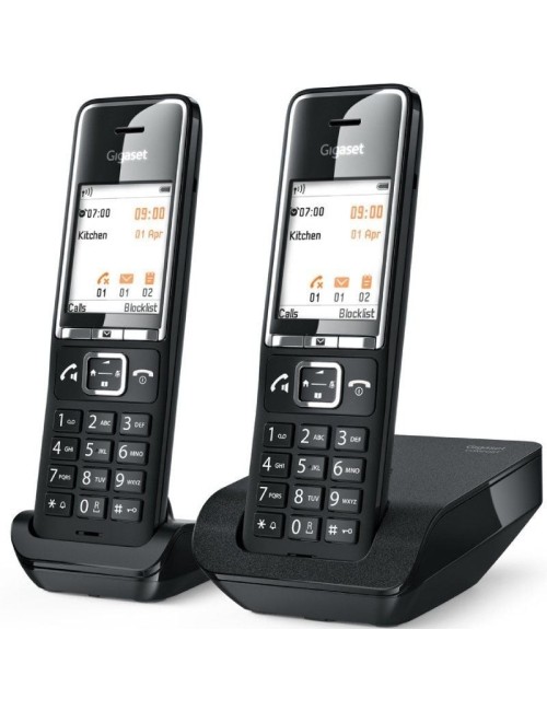 Teléfono Inalámbrico Gigaset Comfort 550/ Pack DUO/ Negro