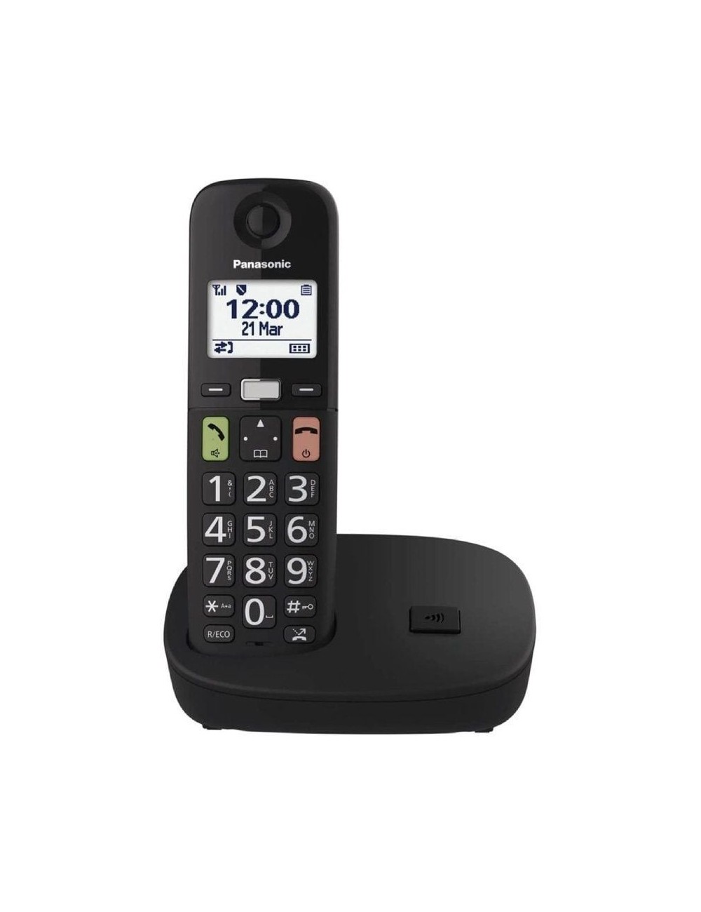 Teléfono Inalámbrico Panasonic KX-TGU112EXB/ Pack DUO/ Negro