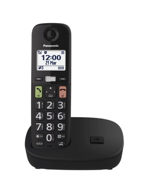 Teléfono Inalámbrico Panasonic KX-TGU112EXB/ Pack DUO/ Negro
