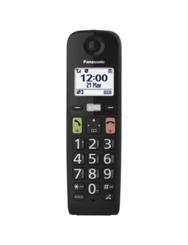 Teléfono Inalámbrico Panasonic KX-TGU112EXB/ Pack DUO/ Negro