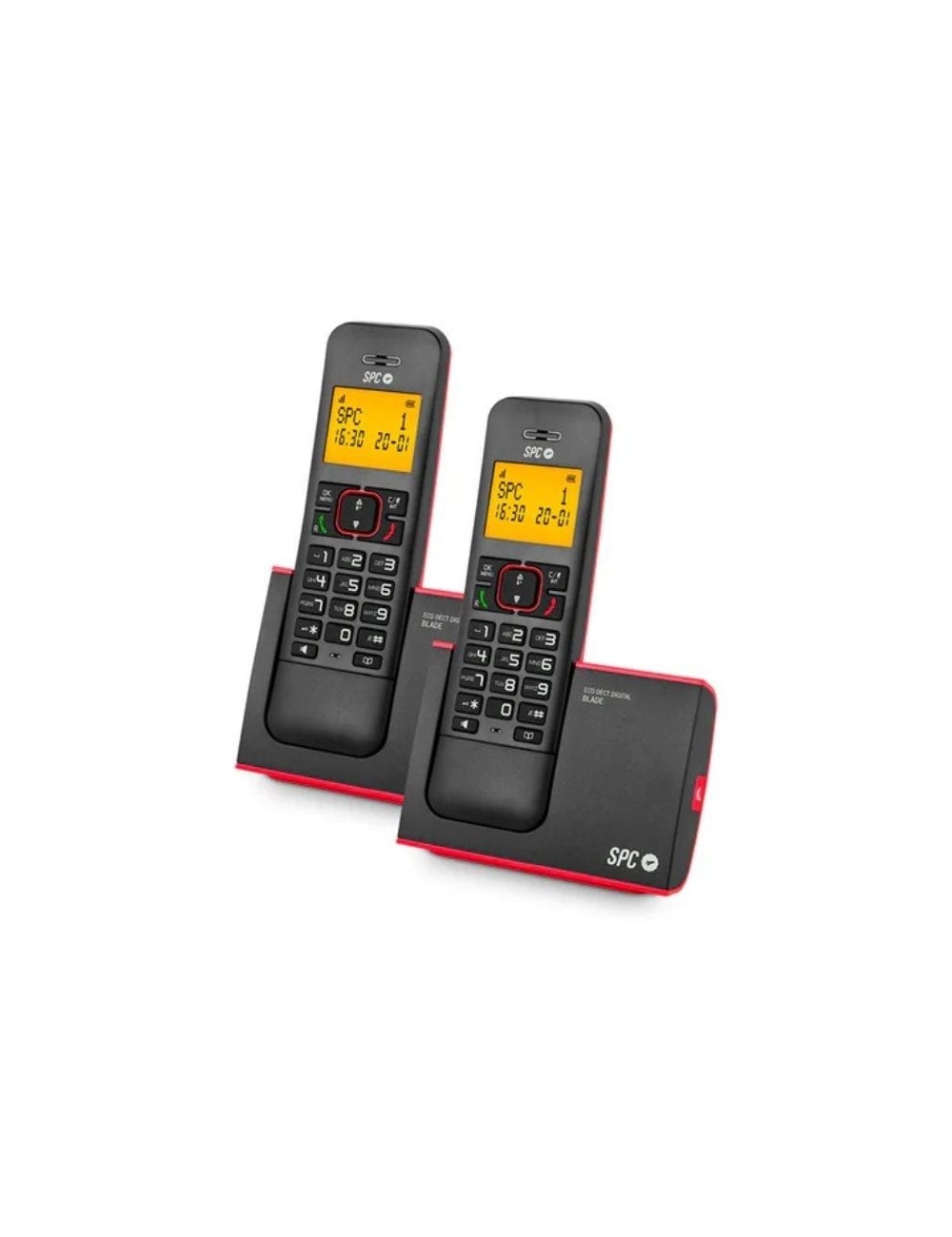 Teléfono Inalámbrico SPC Blade 7292RC2/ Pack DUO/ Rojo y Negro