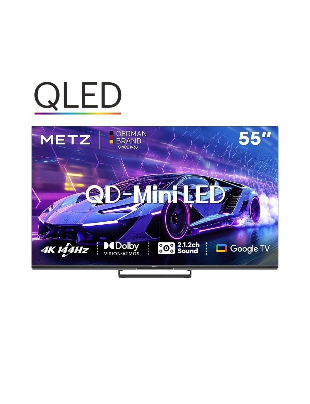 Televisor Metz QLED-MiniLED 55MNE8000Z 55'/ Ultra HD 4K/ Smart TV/ WiFi