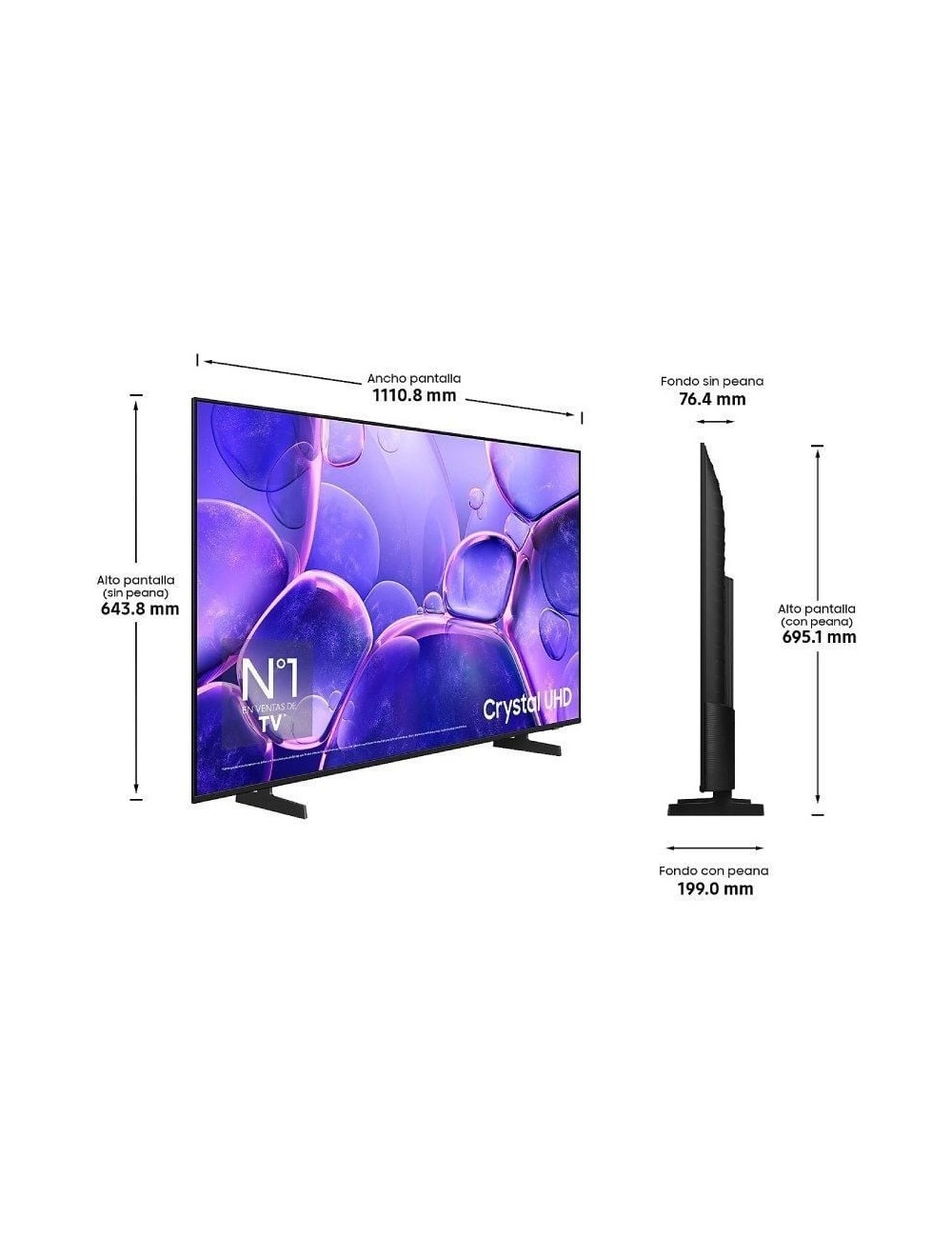 Televisor Samsung LED Crystal UHD TU50U8005FU 50'/ Ultra HD 4K/ Smart TV/ WiFi