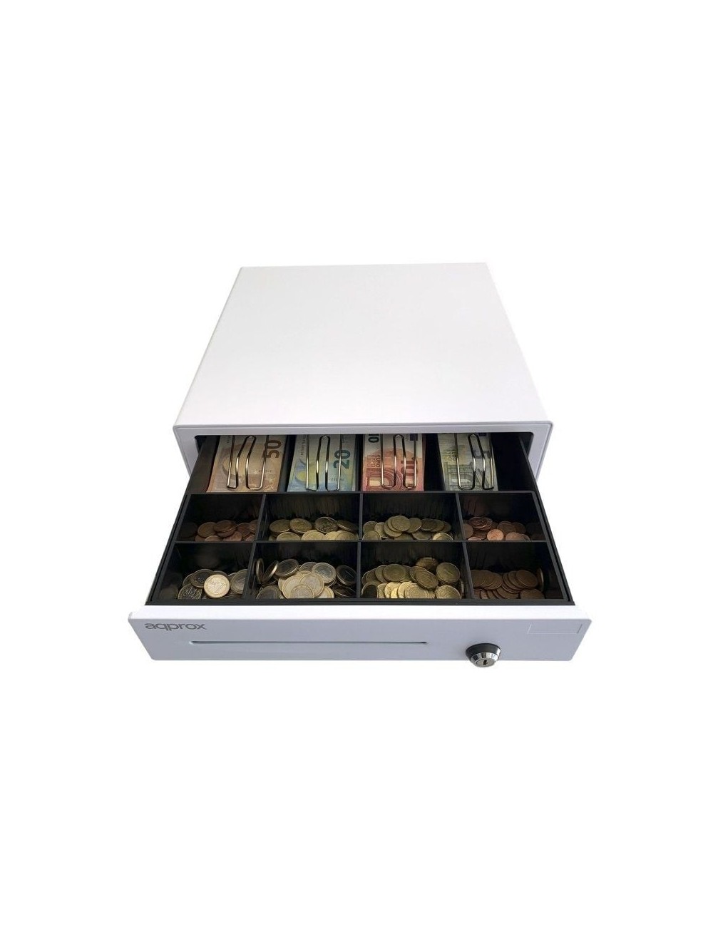 Cajón Portamonedas Approx appCASH01WH/ Manual y Automático/ Blanco