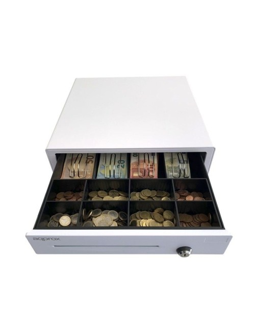 Cajón Portamonedas Approx appCASH01WH/ Manual y Automático/ Blanco