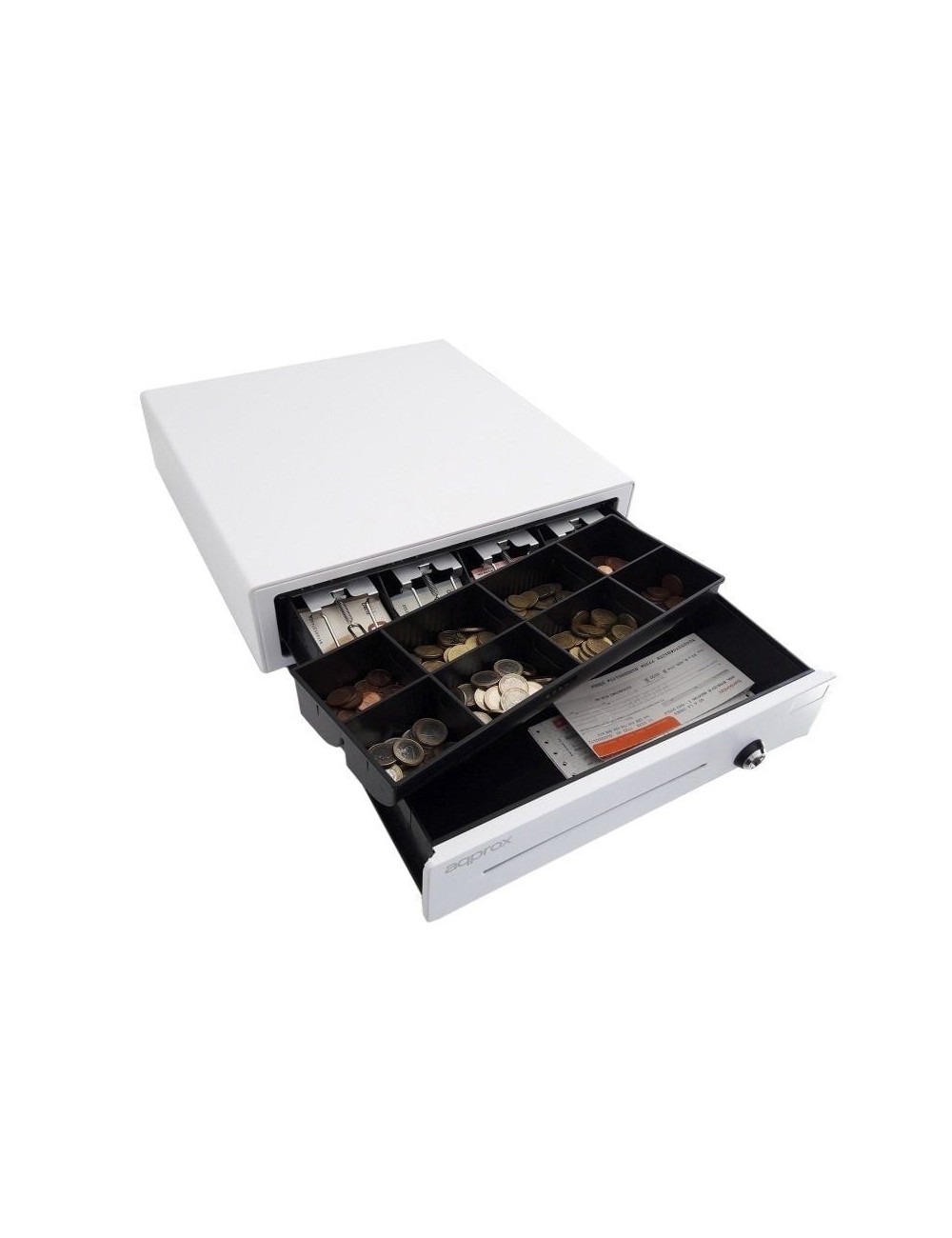 Cajón Portamonedas Approx appCASH01WH/ Manual y Automático/ Blanco
