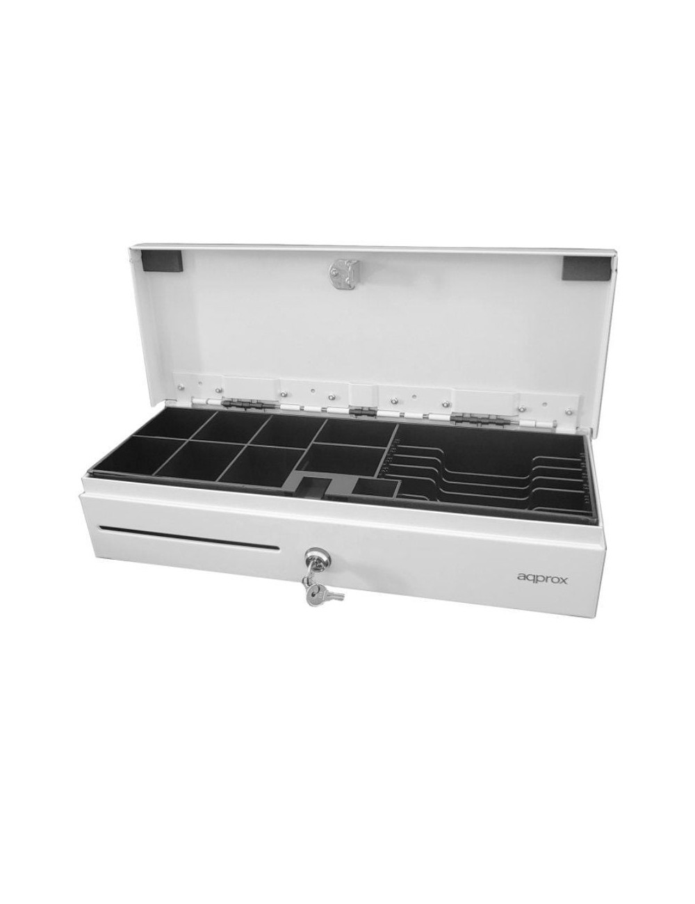 Cajón Portamonedas Approx appCASH02FLIPTOPWH/ Manual y Automático/ Blanco
