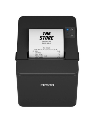 Impresora de Tickets Epson TM-T20IVEN/ Térmica/ Ancho papel 80mm/ USB-RS232-Ethernet/ Negra