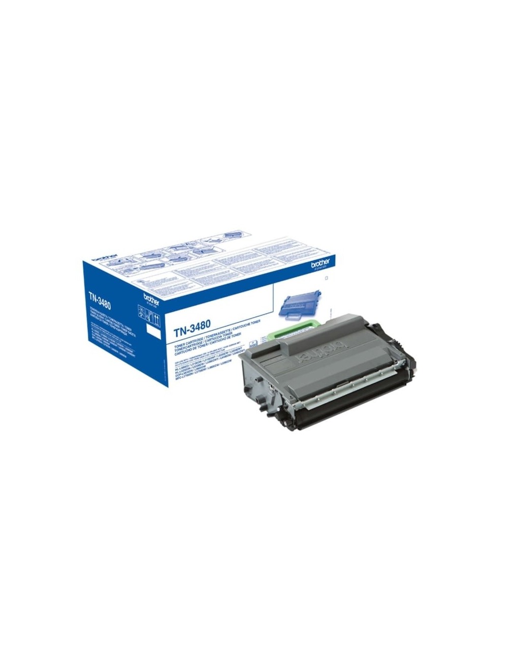 Tóner Original Brother TN-3480 Alta Capacidad/ Negro