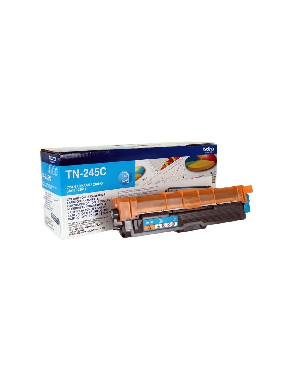 Tóner Original Brother TN-245C Alta Capacidad/ Cian