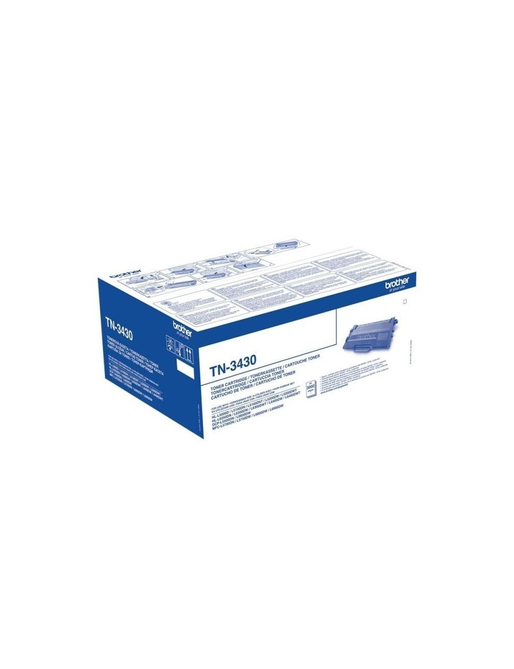Tóner Original Brother TN-3430/ Negro