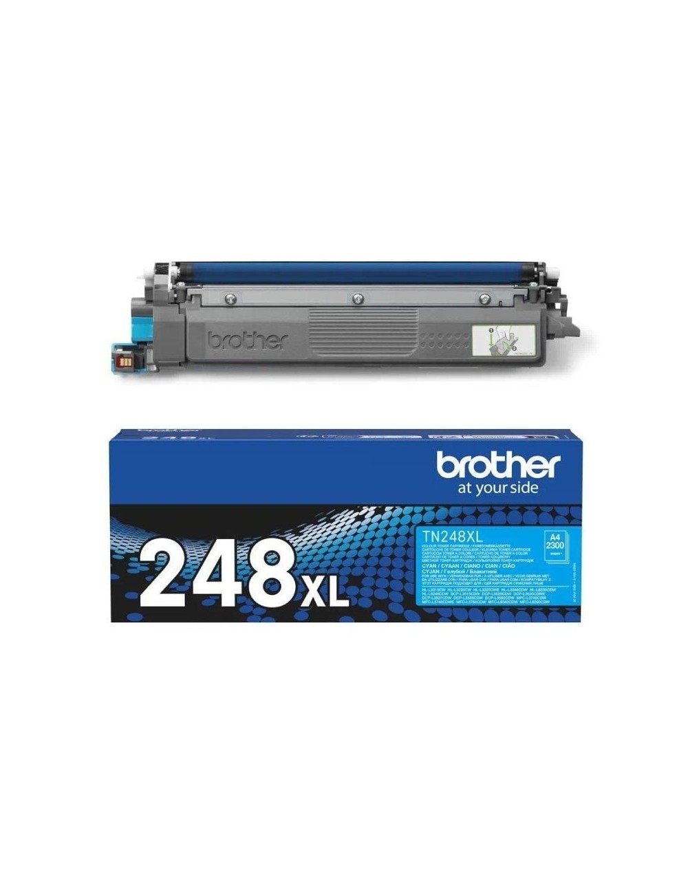 Tóner Original Brother TN248XLC Alta Capacidad/ Cian