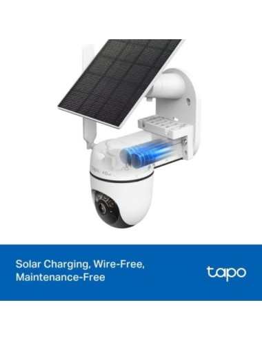 Cámara de Videovigilancia TP-Link Tapo C615G Kit/ Visión Nocturna/ Control desde APP/ Incluye Panel Solar