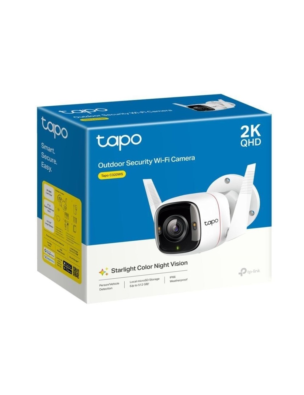 Cámara de Videovigilancia TP-Link Tapo C320WS/ Visión Nocturna/ Control desde APP