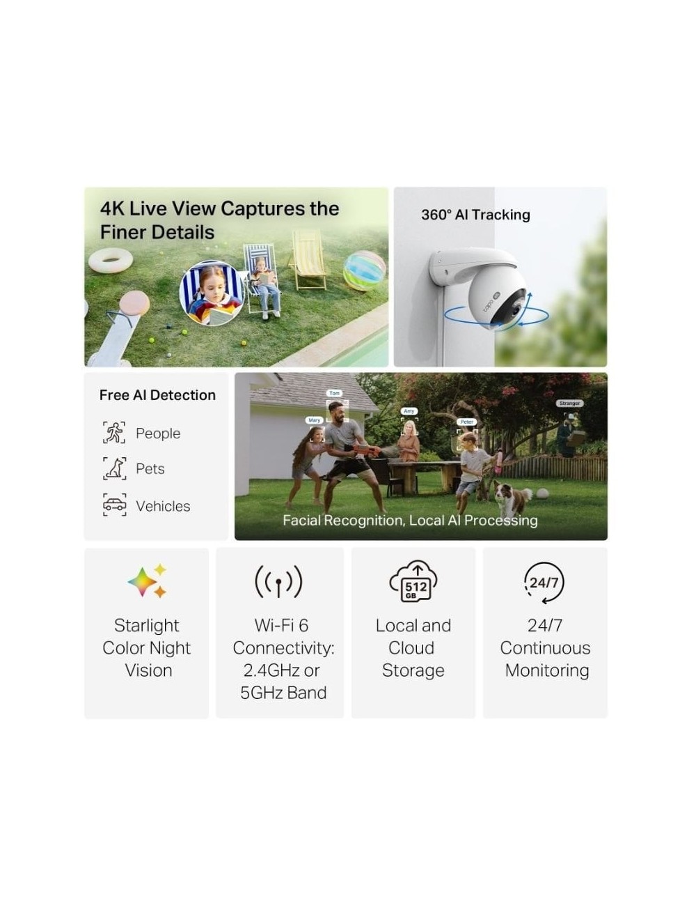 Cámara de Videovigilancia TP-Link Tapo C560WS/ Visión Nocturna/ Control desde APP