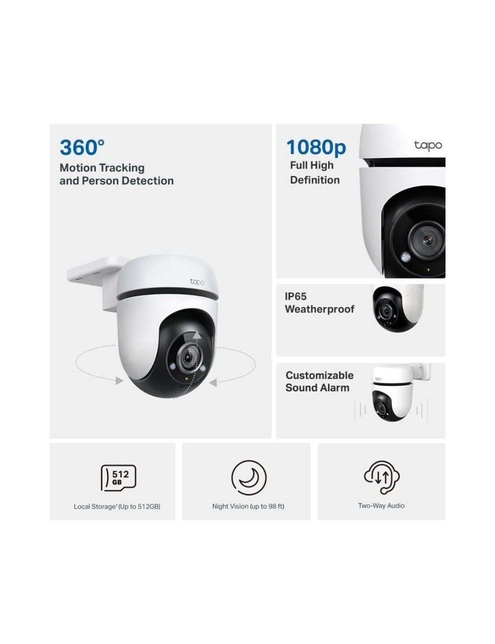 Cámara de Videovigilancia TP-Link Tapo TC40/ Visión Nocturna/ Control desde APP