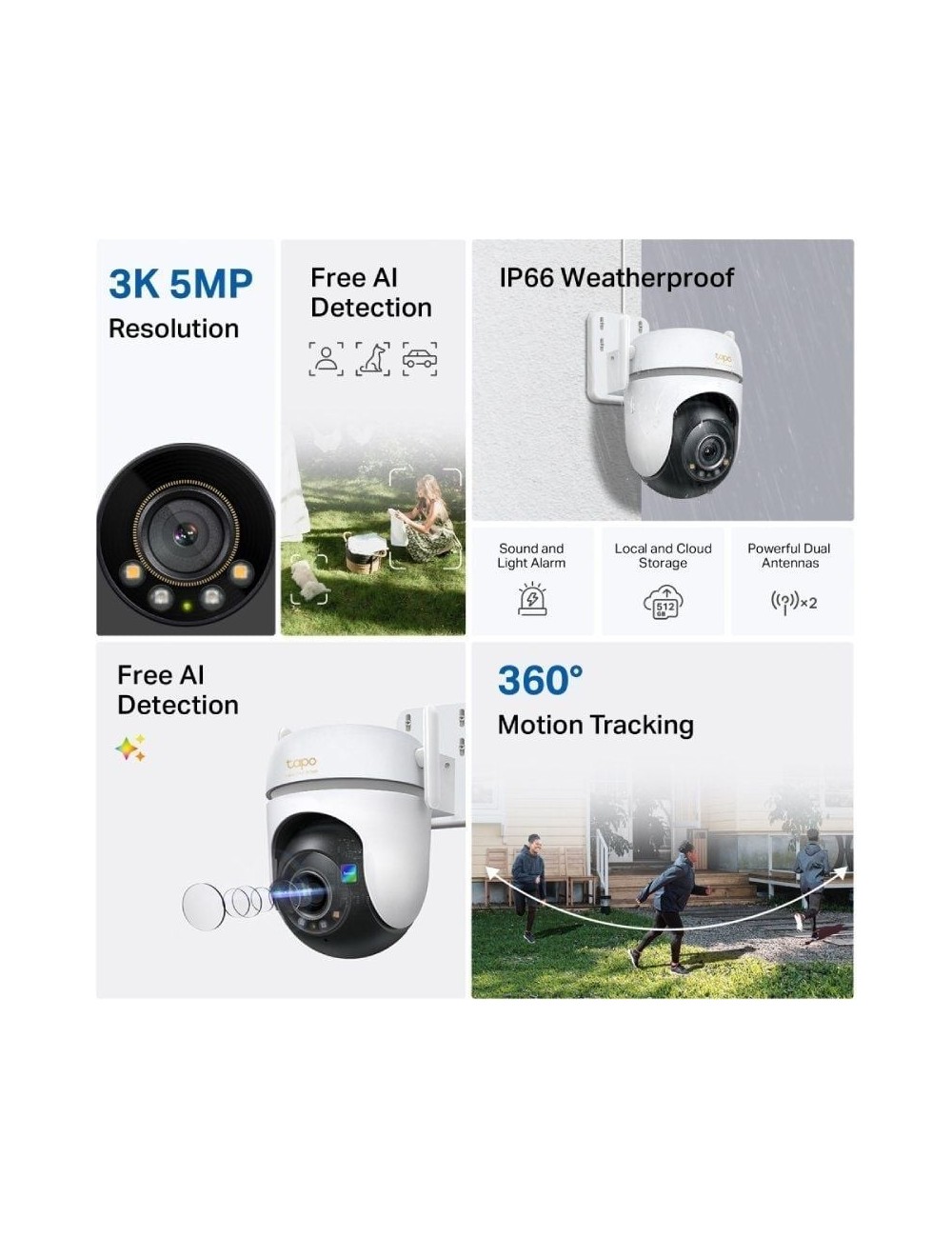 Cámara de Videovigilancia TP-Link Tapo TC43/ Visión Nocturna/ Control desde APP