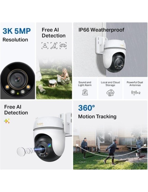 Cámara de Videovigilancia TP-Link Tapo TC43/ Visión Nocturna/ Control desde APP