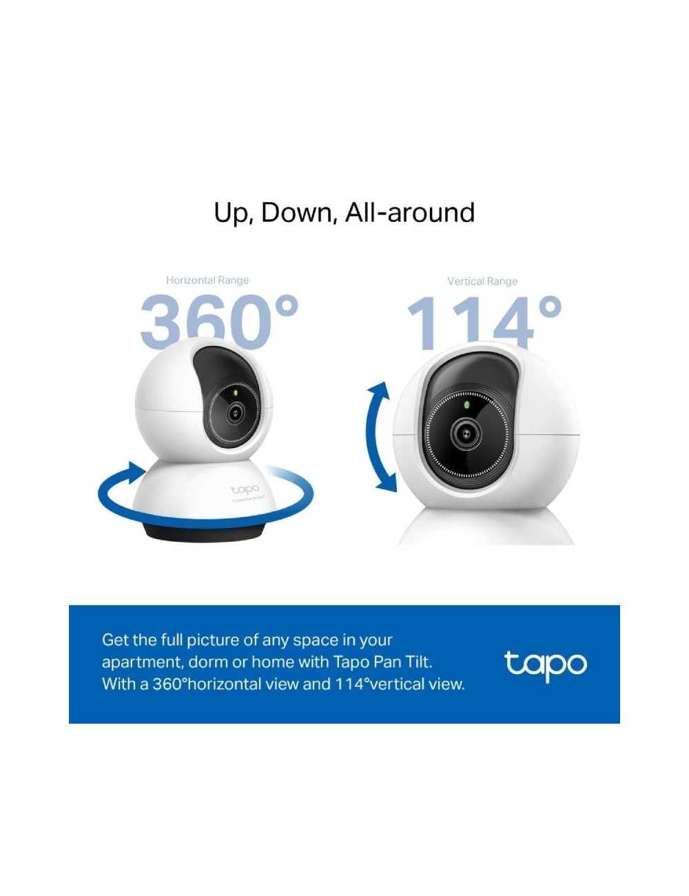 Cámara de Videovigilancia TP-Link Tapo TC72/ 360º/ Visión Nocturna/ Control desde APP