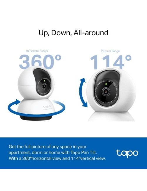 Cámara de Videovigilancia TP-Link Tapo TC72/ 360º/ Visión Nocturna/ Control desde APP
