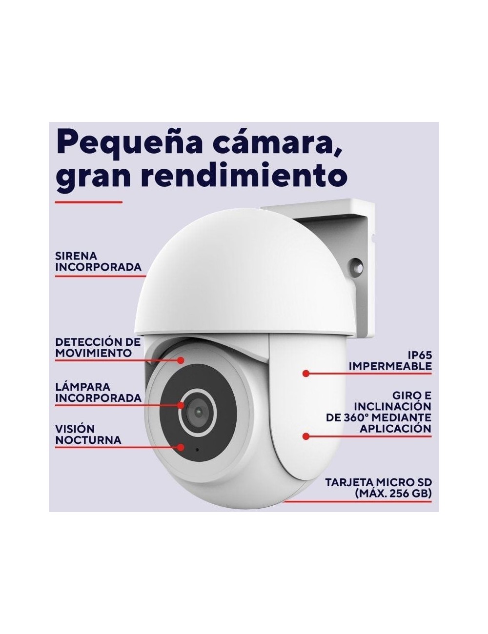 Cámara de Videovigilancia Trust IPCAM-3900/ Visión Nocturna/ Control desde APP