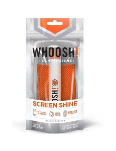 Kit Limpiador de Pantallas de Bolsillo Whoosh Kit Pocket WSH001/ Spray 8ml + Paño Microfibra