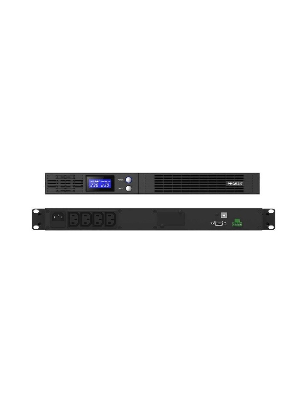 SAI Línea Interactiva Phasak Protekt Slim Rack/ 1500VA-900W/ 4 Salidas/ Formato Rack