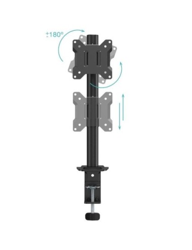 Soporte de Mesa para Monitor TooQ DB1130TN-B/ Giratorio/ Inclinable/ hasta 10kg