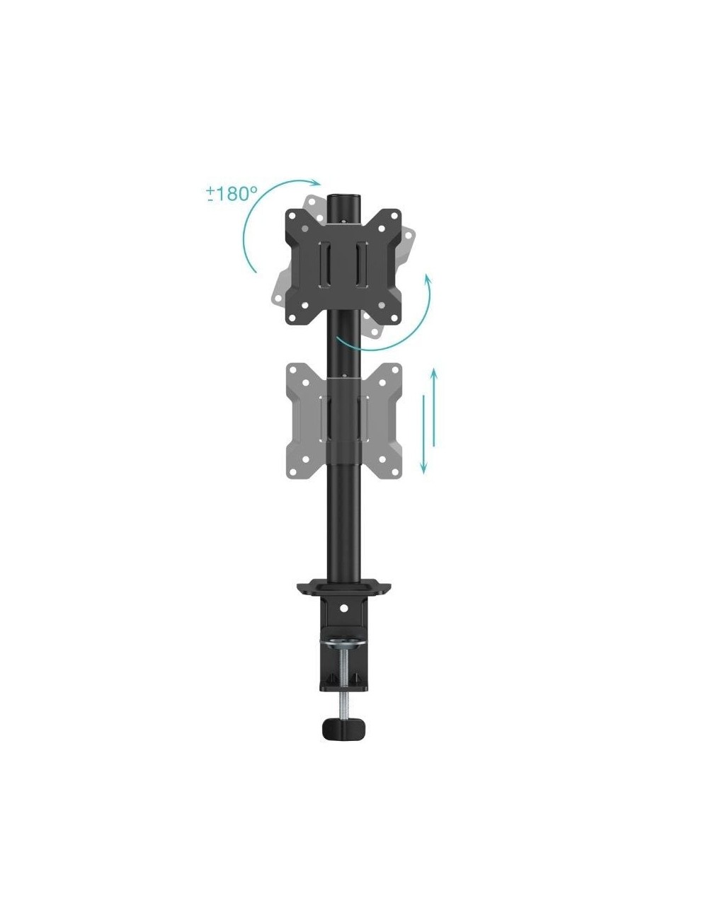 Soporte de Mesa para Monitor TooQ DB1130TN-B/ Giratorio/ Inclinable/ hasta 10kg
