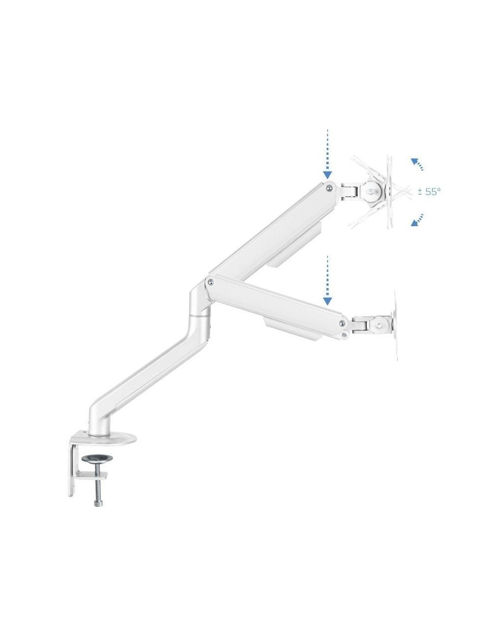 Soporte de Mesa para Monitor TooQ DB4032TNR-W/ Giratorio/ Inclinable/ hasta 9kg
