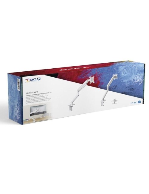 Soporte de Mesa para Monitor TooQ DB4032TNR-W/ Giratorio/ Inclinable/ hasta 9kg