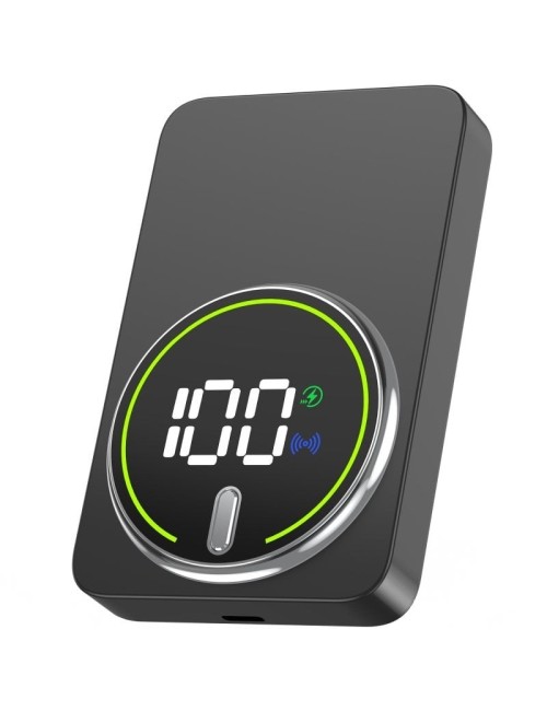 Powerbank 10000mAh Leotec LEPOWW20W10K/ 20W/ Wireless/ Negra/ Incluye Cable USB Tipo-C