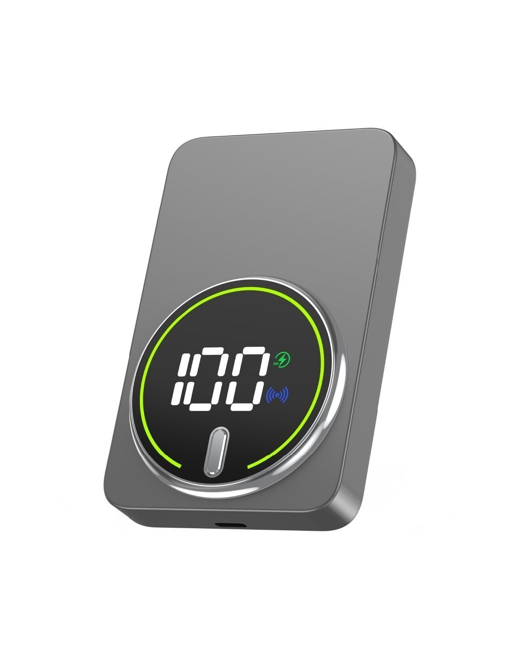 Powerbank 10000mAh Leotec LEPOWW20W10G/ 20W/ Wireless/ Gris/ Incluye Cable USB Tipo-C