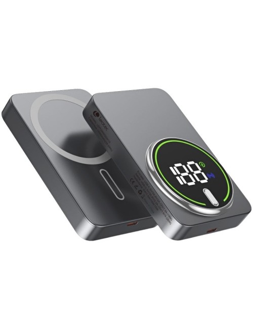 Powerbank 10000mAh Leotec LEPOWW20W10G/ 20W/ Wireless/ Gris/ Incluye Cable USB Tipo-C