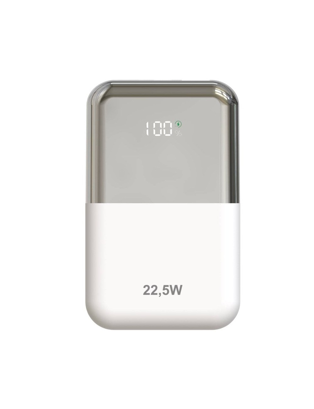 Powerbank 10000mAh Leotec LEPOW22W10WS/ 22.5W/ Blanco y Plata/ Incluye Cable USB Tipo-C