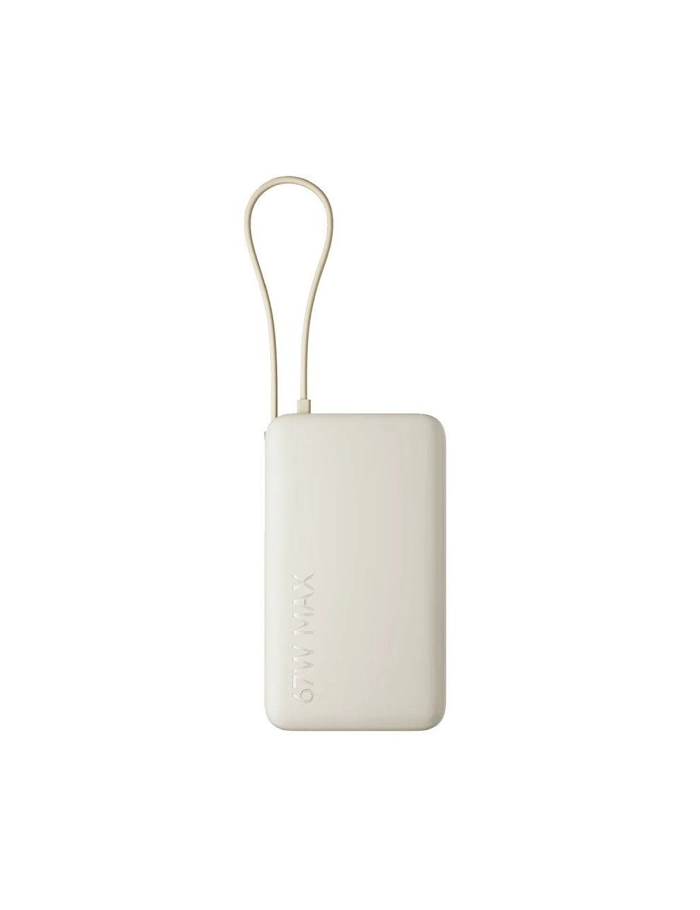 Powerbank 10000mAh Xiaomi 67W Power Bank Integrated Cable/ 67W/ Beige/ Incluye Cable USB Tipo-C