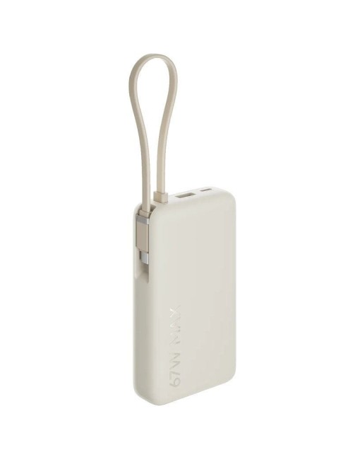 Powerbank 10000mAh Xiaomi 67W Power Bank Integrated Cable/ 67W/ Beige/ Incluye Cable USB Tipo-C