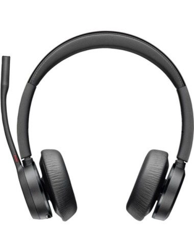 Auriculares Inalámbricos Poly Voyager 4320 + Adaptador BT700 + Base de Carga/ con Micrófono/ Bluetooth/ Negros