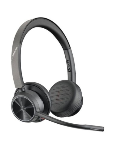 Auriculares Inalámbricos Poly Voyager 4320-M para Microsoft Teams + Adaptador BT700 + Base de Carga/ con Micrófono/ Bluetooth/ N