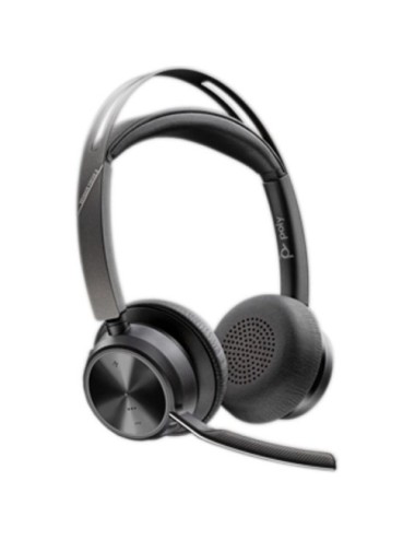 Auriculares Inalámbricos PolyVoyager Focus 2 USB-C-C + Adaptador USB-C/A/ con Micrófono/ Bluetooth/ Negros